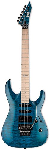 LTD LTD MH-103 Quilted Maple Electric Guitar See-Thru Blue (See-Thru Blue)