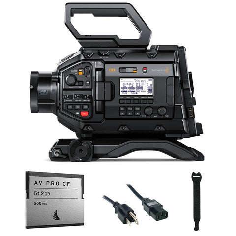 Blackmagic Design URSA Broadcast G2 Camera Bundle with Angelbird 512GB AV Pro CF Memory Card, 3' PC Power Cord and 10-Pack Fasterner Straps