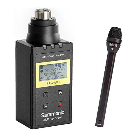 Saramonic SR-VRM1 Digital Plug-on Linear PCM Recorder with Rode Reporter Omnidirectional Handheld Interview Microphone Kit