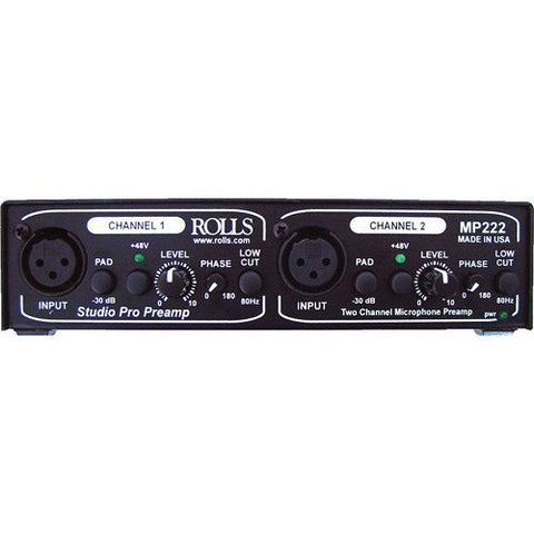 Rolls MP222 Studio Pro Dual-Channel Microphone Preamplifier