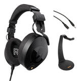 Rode NTH-100 Professional Closed-Back Over-Ear Headphones (Black) Bundle with Auray HPDS-B Headphone Stand and 3.5mm Stereo Extension Cable