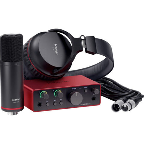 Focusrite Scarlett Solo Studio USB-C Audio Interface with Microphone and Headphones (4th Generation)