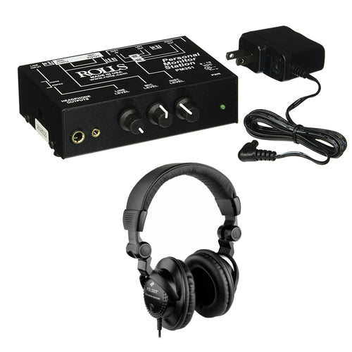 Rolls PM351 Personal Monitor Station with Polsen HPC-A30 Studio Monitor Headphones
