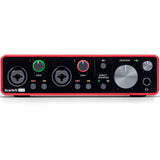 Focusrite Scarlett 2i2 3rd Gen USB Audio Interface Bundle with MXL 550/551 Ensemble Kit (Red), RF-X Reflexion Filter X (Red), and Filter Tripod Mic Stand