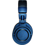 Audio-Technica Consumer ATH-M50xBT2 Wireless Over-Ear Headphones (Limited Edition Deep Sea) Bundle with Auray Headphones Holder and Headphones Case