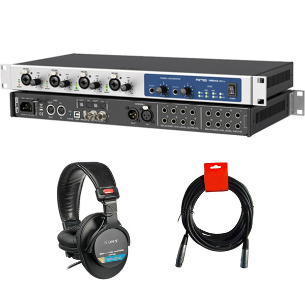 RME Fireface 802 FS USB 2.0 Audio Interface Bundle with Sony MDR-7506 Headphones and XLR- XLR Cable