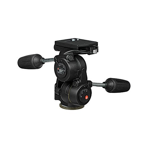 Manfrotto 808RC4 3-Way Standard Head with Quick Release Plate 410PL (Black)