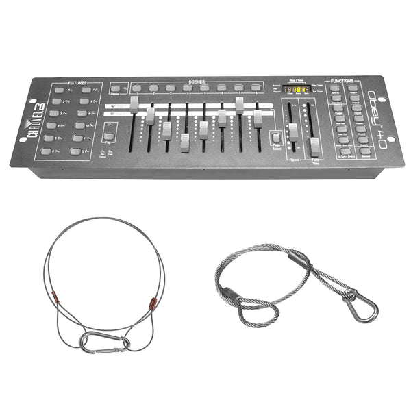 CHAUVET DJ Obey 40 DMX Controller Bundle with 32" Safety Cable and 24" Pro Lighting Safety Cable