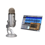 Blue Yeti Studio USB Microphone Professional Recording System with HPC-A30 Closed-Back Studio Monitor Headphones & Two-Section Broadcast Arm Bundle