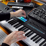Novation Launchkey 88 [MK3] MIDI Keyboard Controller for Ableton Live Bundle with Polsen Studio Monitor Headphones, 10' MIDI to MIDI Cable, Sustain Pedal, and Medium Piano Cover