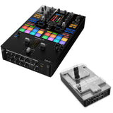 Pioneer DJ DJM-S11 Pro  2-Channel Battle Mixer for Serato DJ Pro / Rekordbox Bundle with Decksaver Cover for Pioneer DJM-S11