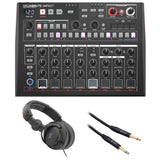 Arturia DrumBrute Impact Special Edition Noir Analog Drum Machine (Black) Bundle with Polsen HPC-A30-MK2 Studio Monitor Headphones and 1/4" Phone to Phone Cable
