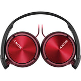 Heil Sound The Fin Dynamic Chrome Vocal Microphone (Red LEDs) with Sony MDR-ZX310AP ZX Series Stereo Headset (Red)