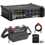 Zoom F8n Pro 8-Input / 10-Track Multitrack Field Recorder Bundle with K-Tek Stingray MixPro Audio Bag, 32GB microSDHC Memory Card, and XLR-XLR Cable