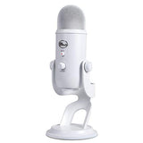 Blue Yeti USB Microphone (Whiteout) with HPC-A30 Studio Monitor Headphones & Pop Filter Bundle