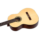 Ortega Guitars 6 String Student Series Pro Solid Top Nylon Classical Guitar, Right, Spruce (R55)