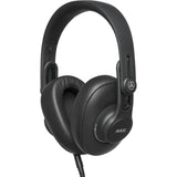 AKG K361 Over-Ear Oval Closed-Back Studio Headphones Bundle with Headphones Holder and Mini to Mini Cable