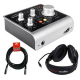 Audient iD4 High-Performance USB Audio Interface with R100 Stereo Headphones and XLR-XLR Cable