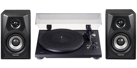 TEAC TN-200 Belt Drive Turntable w/ Tascam USB VL-S3 Monitor Speakers (Pair)