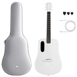 Lava Music ME 3 38" Touchscreen Acoustic Electric SmartGuitar with Gig Bag (White)