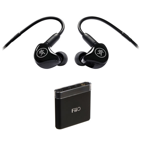 Mackie MP-120 Single Dynamic Driver In-Ear Headphones with FiiO A1 Portable Headphone Amp