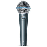 Shure Beta 58A Supercardioid Dynamic Microphone with Tripod Microphone Stand & XLR Cable Bundle