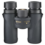 Nikon 7579 MONARCH 7 8x30 Binocular (Black) with Nikon Retractable Rangefinder Tether & Binocular Harness Bundle