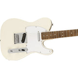 Squier by Fender Affinity Series Telecaster, Indian Laurel fingerboard (Olympic White) Bundle with Fender 10ft Cable (Straight/Straight), Guitar 12-Pack Picks, and 2" Guitar Straps