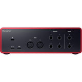 Focusrite Scarlett 4i4 USB-C Audio/MIDI Interface (4th Gen) Bundle with Studio Monitor Headphones, MXL 550/551 Microphone Ensemble Kit, Pop Filter, Mic Stand, Headphone Holder and 2x XLR Cable `