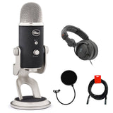 Blue Yeti Pro USB & XLR Microphone Plus Pack Bundle with Presonus StudioOne 5 artist DAW, iZotope RX elements Plug-in and Groover 3 Tutorials 3-Month Subscription, Headphone, XLR Cable & Pop Filter