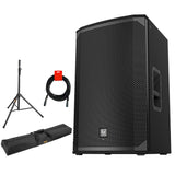 Electro-Voice EKX-15P 15" Two-Way Full Range 1500W Powered Loudspeaker Bundle with Auray 51" Speaker Stand Bag, Steel Speaker Stand and XLR-XLR Cable