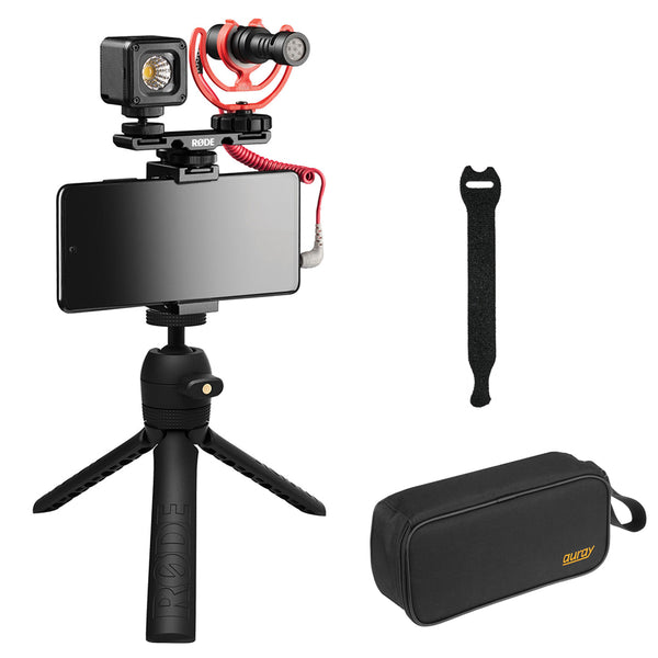 Rode Vlogger Kit Universal Filmmaking Bundle with Wide Mouth Case & 10-Pack Straps