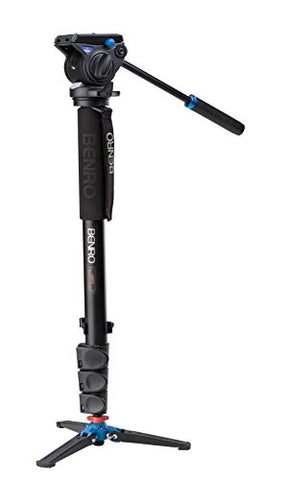 Benro A48FDS4 Series 4 Aluminum Monopod w/ 3-Leg Locking Base and S4 Video Head