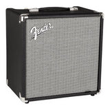 Fender Rumble 25 (V3) Bass Amplifier with 8" Speaker Bundle with Fender Joe Strummer Instrument Cable (13ft) Straight/Straight, Drab Green