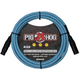 Pig HOG PHMH10DB Hex Series Microphone Cables 10-Feet XLR Connectors Daphne Blue (Pair)