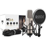 RODE NT2-A Large-Diaphragm Multipattern Condenser Microphone Bundle with Auray RF-5P-B Reflection Filter (Metal) and Auray RFMS-580 Filter Mic Stand