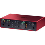 Focusrite Scarlett 2i2 USB-C Audio Interface (4th Gen) Bundle with Mackie CR3-X Creative Reference Series 3" Multimedia Monitors (Pair) and Two 1/4" Phone Male Cable - 3.3'