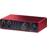 Focusrite Scarlett 2i2 USB-C Audio Interface (4th Gen) with MXL 550/551 Mic Ensemble (Red), Headphones, Pop Filter, Headphone Holder, Mic Stand & 2x XLR Cable Bundle