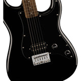 Squire Sonic Stratocaster HT H Electric Guitar, Black, Laurel Fingerboard, Black Pickguard