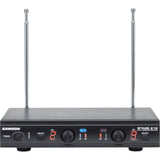 Samson Stage 212 Handheld Dual-Channel Wireless System with (2) Q6 Dynamic Microphones (E Band), Black (SWS212HH-E)