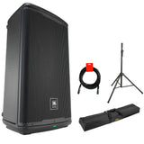 JBL Professional EON712 Powered PA Loudspeaker, 12-Inch (Bluetooth) Bundle with Steel Speaker Stand, Stand Bag 51" Interior, and XLR-XLR Cable