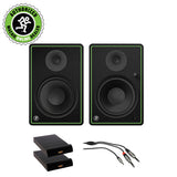 Mackie CR8-XBT Series 8" Bluetooth Studio Monitors (Pair) with 2x Medium Isolation Pad & 3' REAN Stereo Breakout Cable Bundle