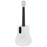 LAVA ME 2 Carbon Fiber Guitar with Effects 36" Acoustic-Electric Guitar (Freeboost-White) Bundle with Kopul 10' Instrument Cable, Fender 12-Pack Picks, and Gator Guitar Stand