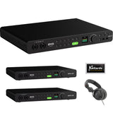 Audient EVO 16 24x24 USB Audio Interface Bundle with 2x Audient EVO SP8 Smart Preamp with A-D/D-A, Polsen HPC-A30-MK2 Headphones, and 5-Pack Cleaning Wipes