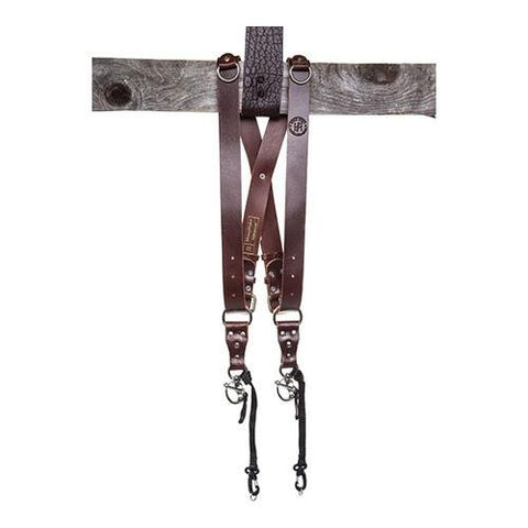 HoldFast Gear Money Maker Two-Camera Harness (Water Buffalo, Burgundy, Large)