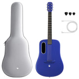 Lava Music ME 3 38" Touchscreen Acoustic Electric SmartGuitar with Gig Bag (Blue)