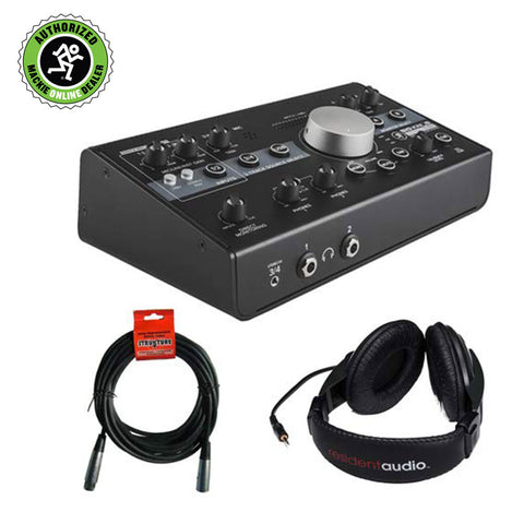 Mackie Big Knob Studio Monitor Controller and Interface with Stereo Headphones & XLR Cable