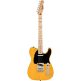 Squier Sonic Telecaster Electric Guitar, Butterscotch Blonde, Maple Fingerboard Bundle with FE620 Electric Guitar Gig Bag, 351 Classic Celluloid Guitar Picks, and Pro Straight/Angle Instrument Cable