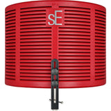 MXL 550/551 Microphone Ensemble Kit (Red) Bundle with sE Electronics RF-X Reflexion Filter X (Red) Bundle and Auray RFMS-580 Reflection Filter Mic Stand