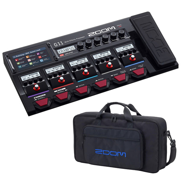 Zoom G11 Multi-Effects Processor with Zoom CBG-11 Lightweight Carrying Bag